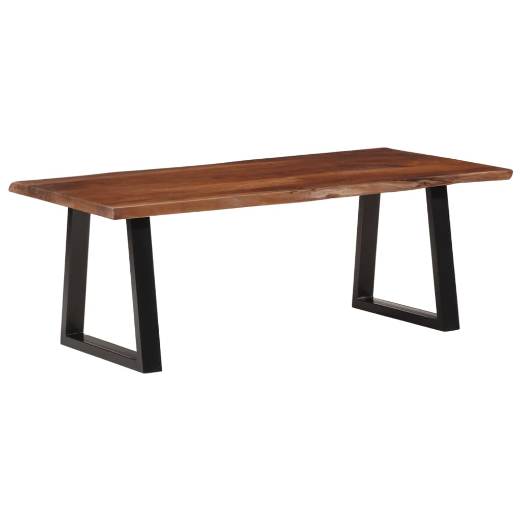 vidaXL Mesa de centro madera maciza de acacia marrón miel 110x55x40 cm