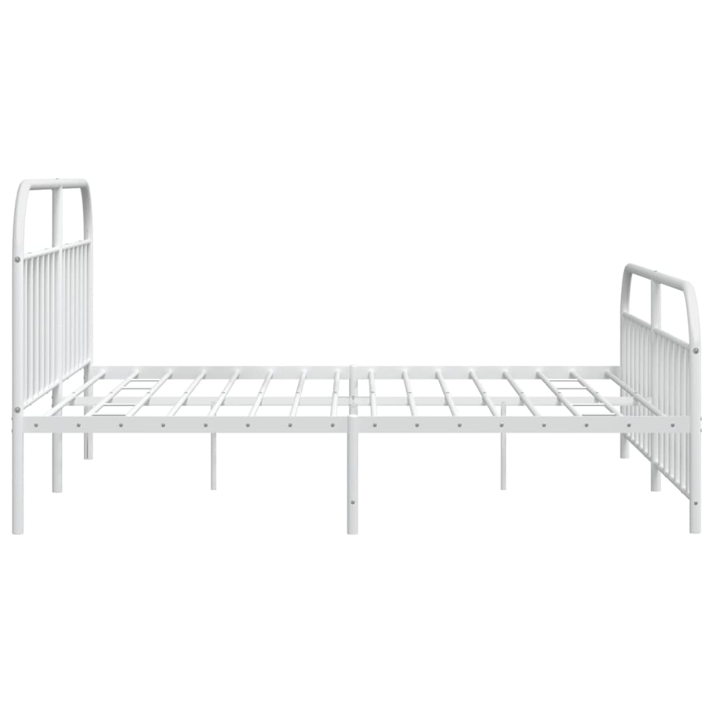 vidaXL Estructura cama sin colchón con estribo metal blanco 193x203 cm