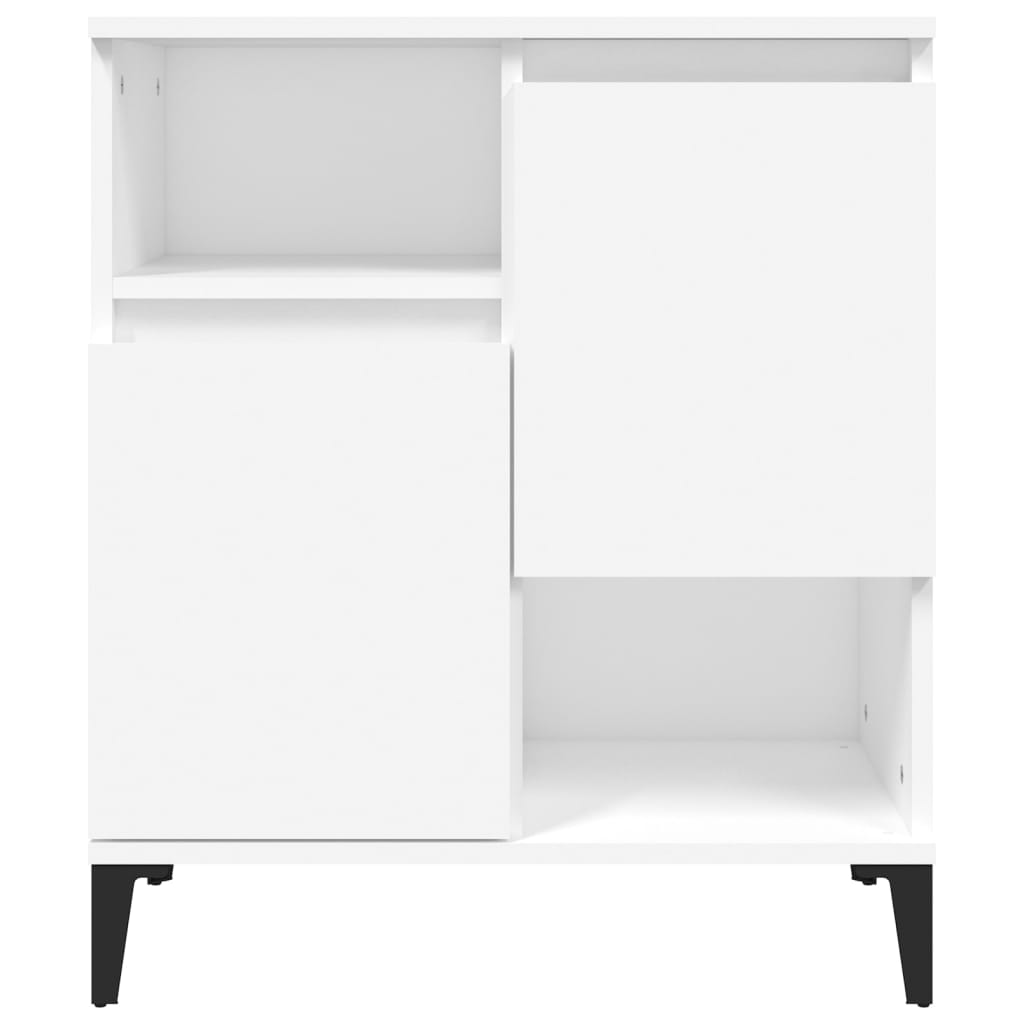 vidaXL Aparadores 2 uds madera contrachapada blanco 60x35x70 cm