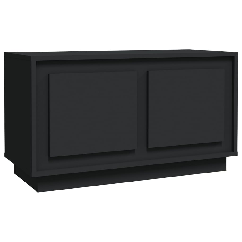 vidaXL Mueble para TV madera contrachapada negro 80x35x45 cm