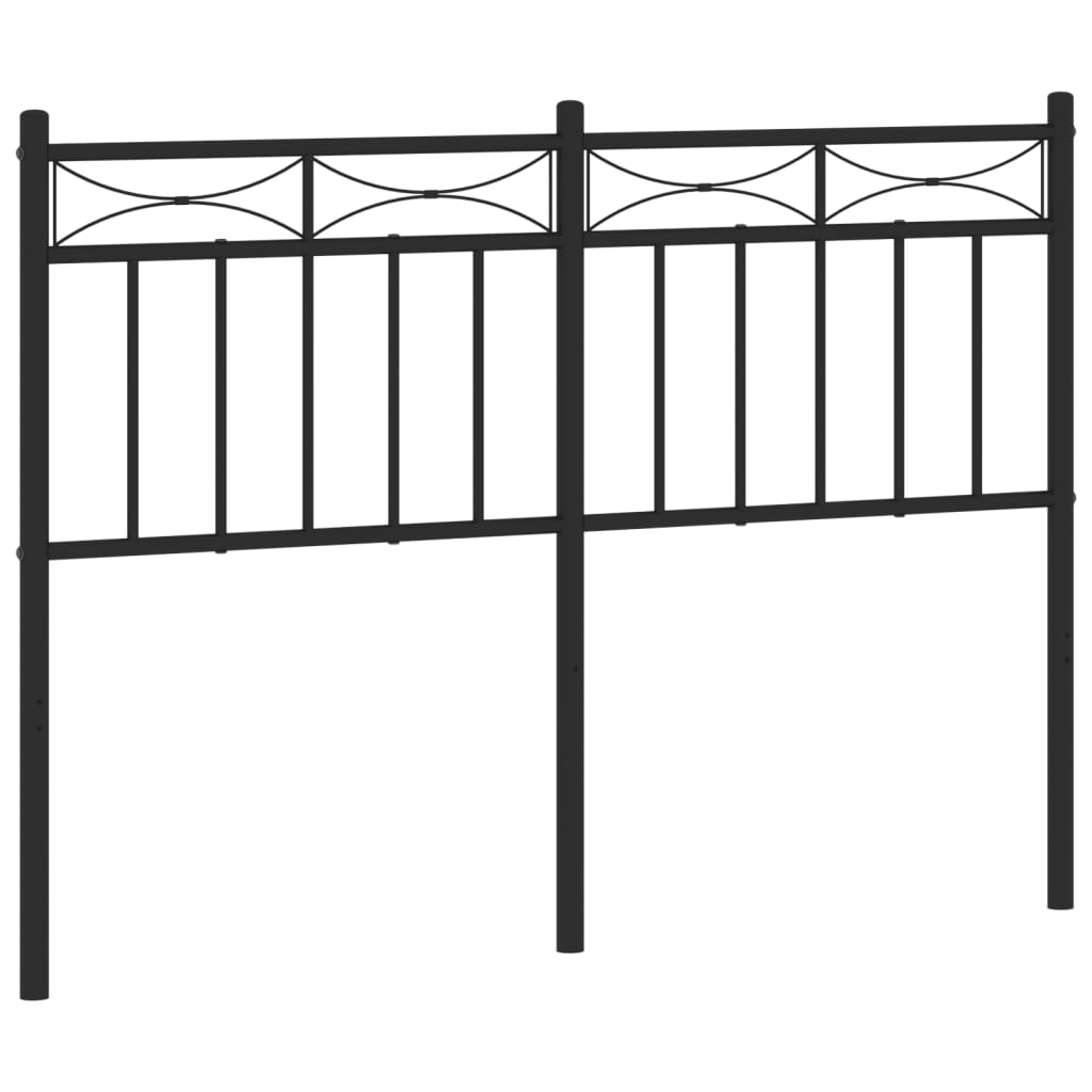 vidaXL Cabecero de metal negro 120 cm