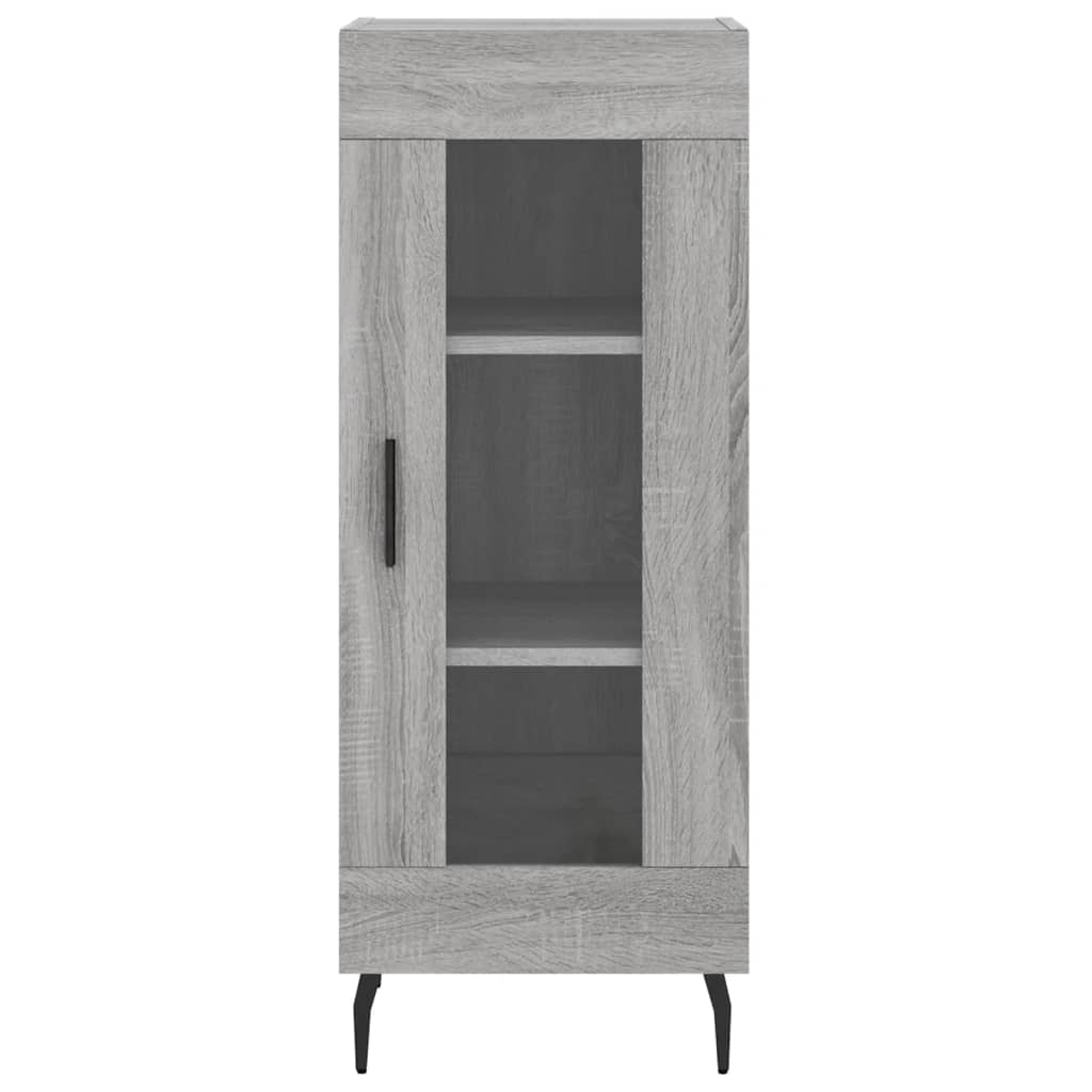 vidaXL Aparador alto madera contrachapada gris Sonoma 34,5x34x180 cm