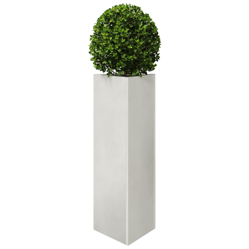 vidaXL Jardinera trianngular de acero inoxidable 30x26x75 cm