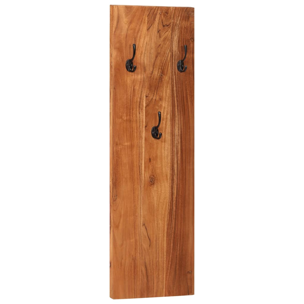 vidaXL Percheros de pared 2 uds madera maciza de acacia 36x3x110 cm