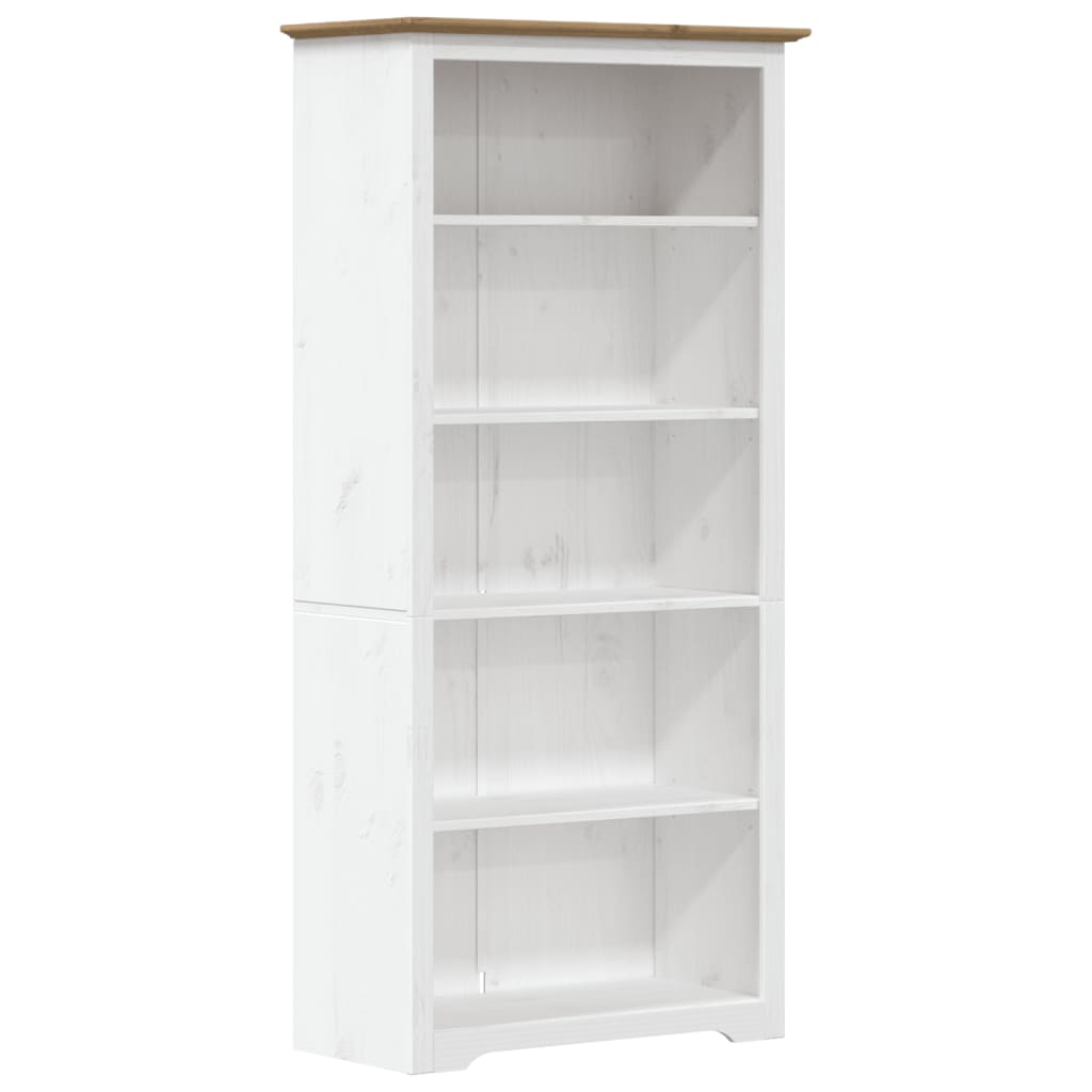 vidaXL Librería BODO 5 estantes madera maciza pino marrón 82x40x173 cm