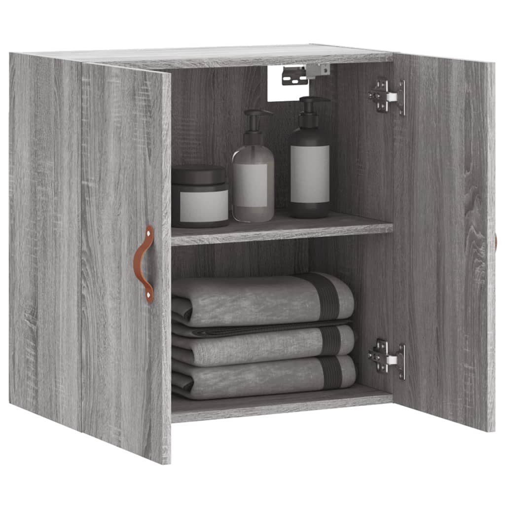 vidaXL Armario de pared madera de ingeniería gris Sonoma 60x31x60 cm