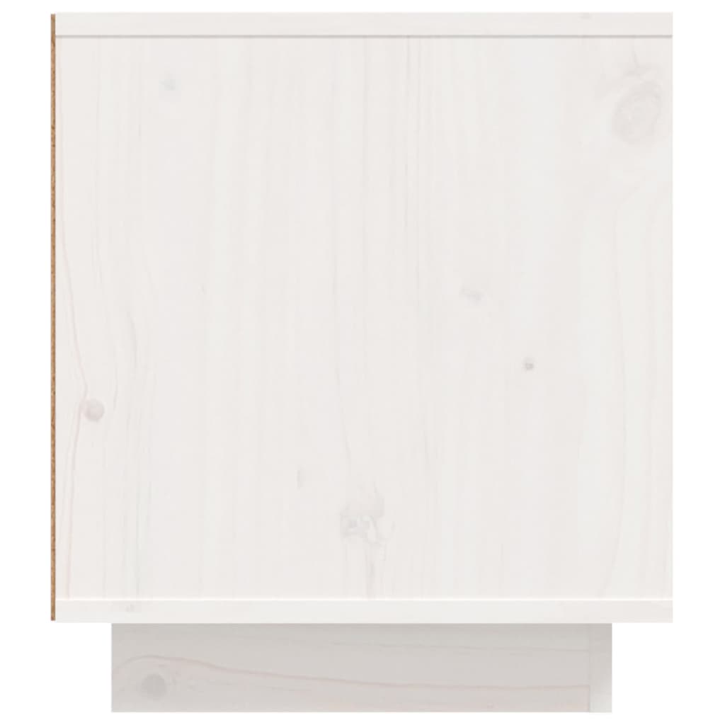 vidaXL Mueble de TV madera maciza de pino blanco 110x35x40,5 cm