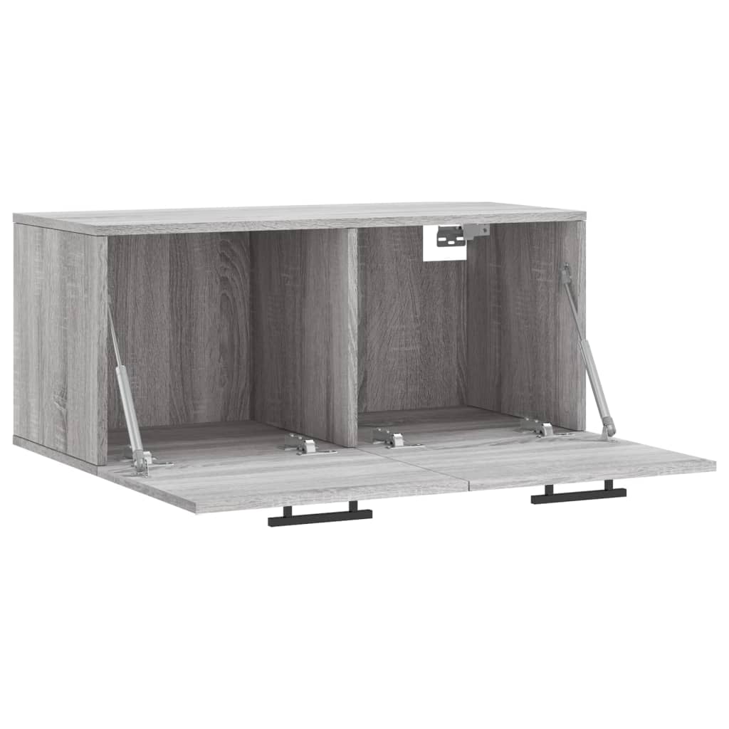 vidaXL Armario de pared madera de ingeniería gris Sonoma 80x36,5x35 cm