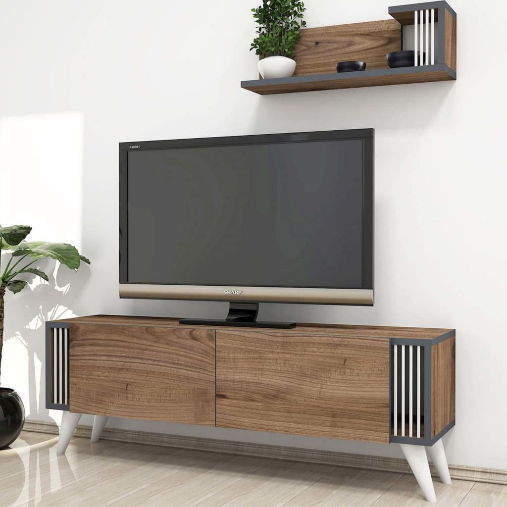Homemania Mueble para TV Nicol nogal 120x31x42 cm