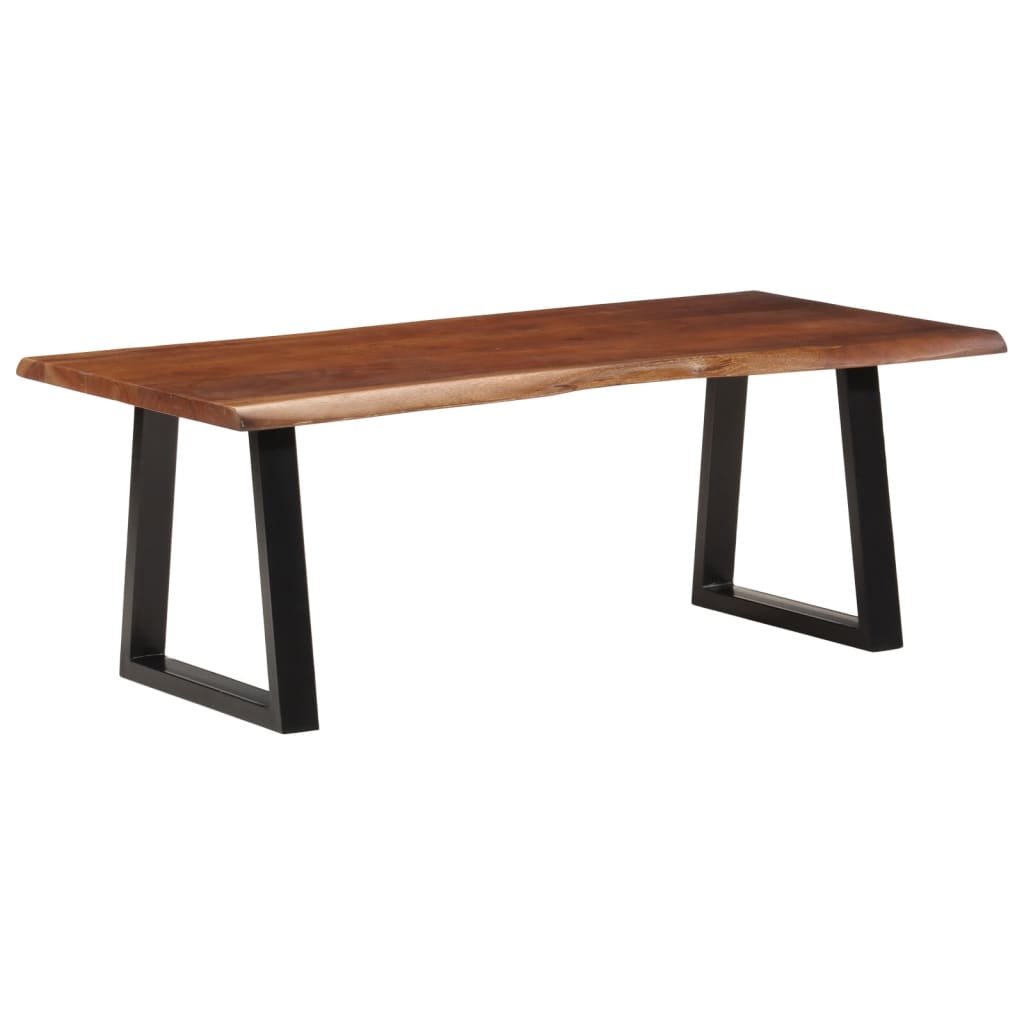 vidaXL Mesa de centro madera maciza de acacia marrón miel 110x55x40 cm