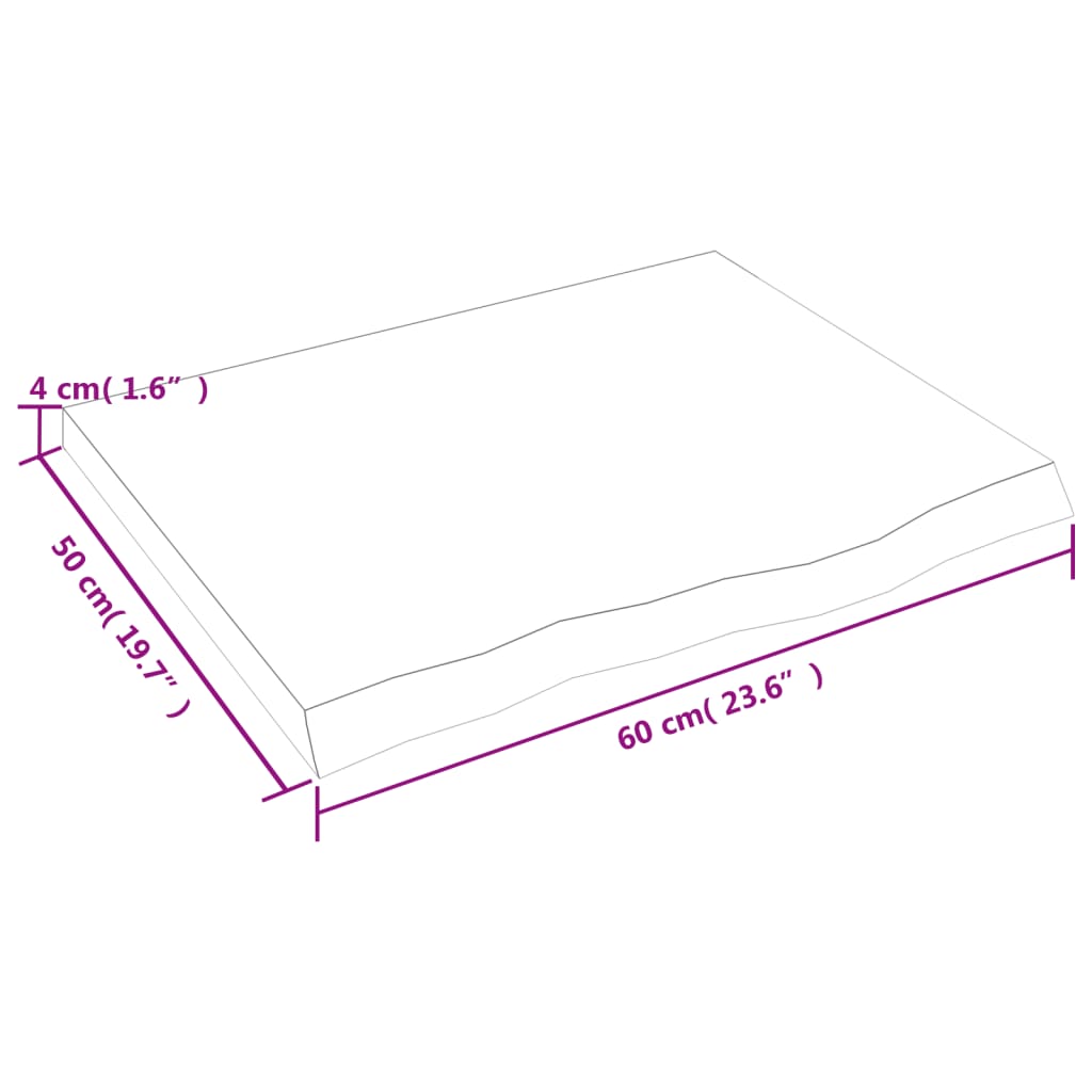 vidaXL Estante pared madera roble tratada marrón oscuro 60x50x(2-4) cm