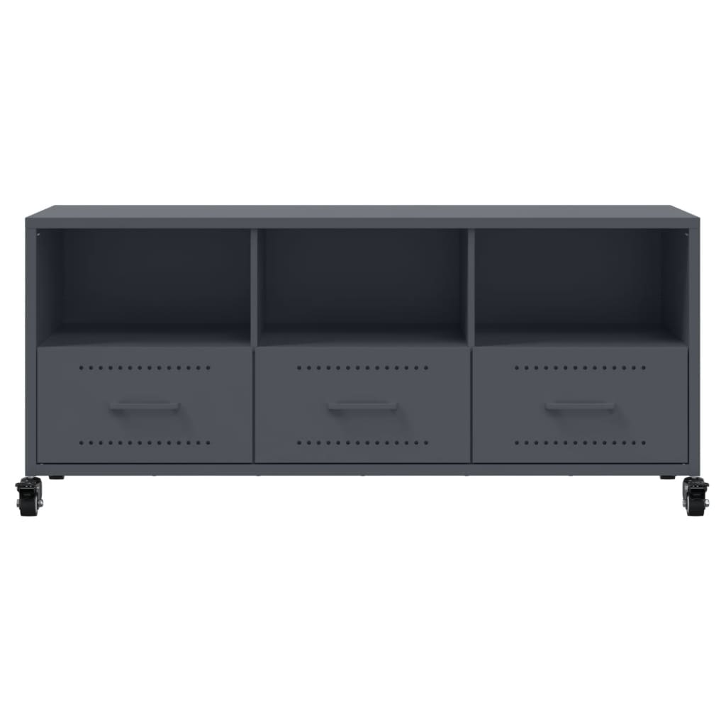 vidaXL Mueble de TV acero gris antracita 100,5x39x43,5 cm