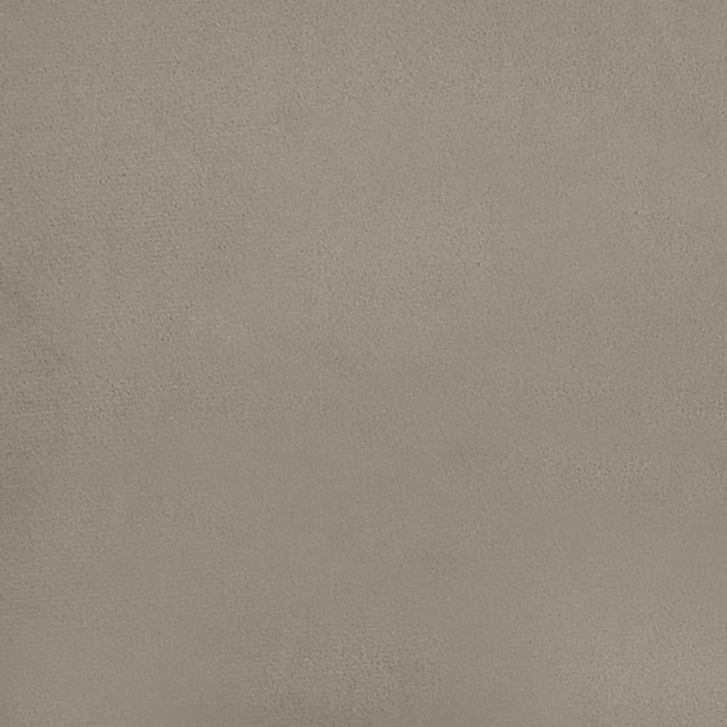 vidaXL Taburete de terciopelo gris claro 78x56x32 cm