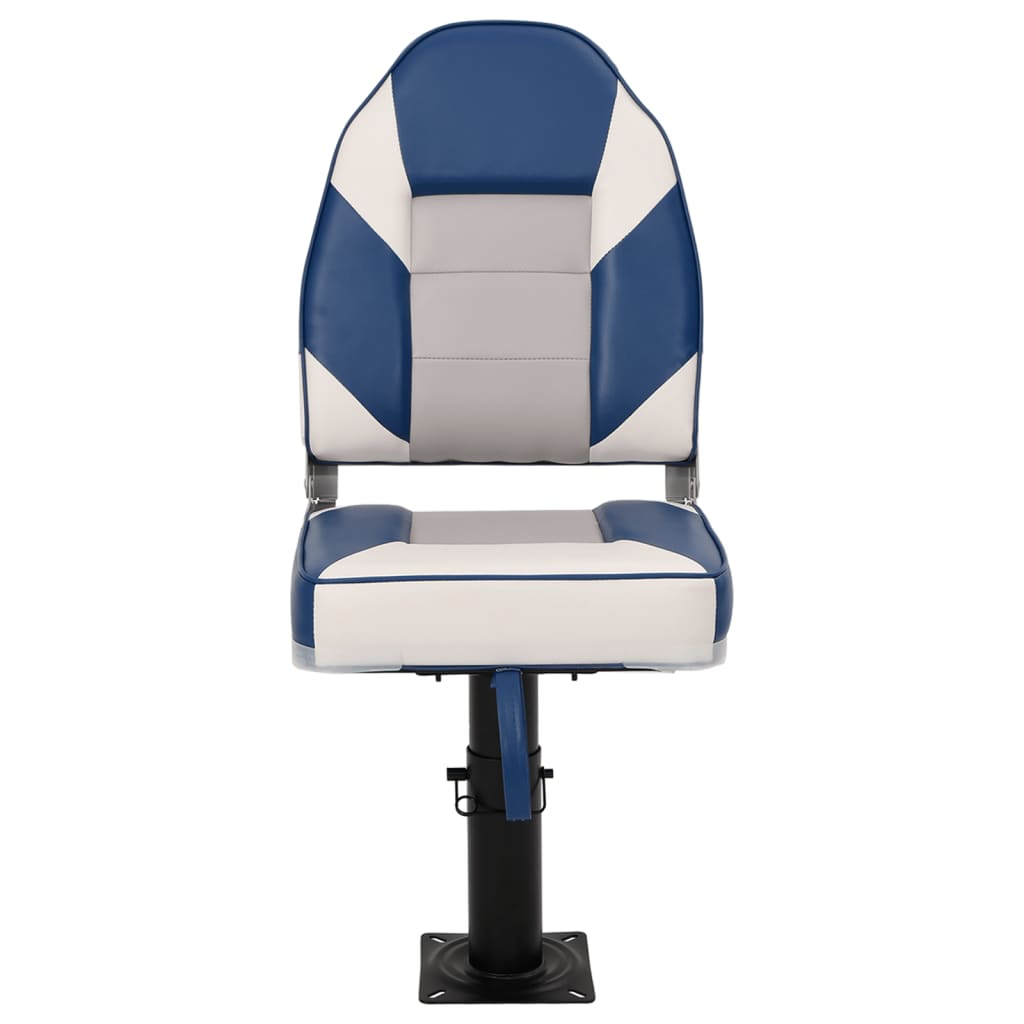 vidaXL Asiento de barco con pedestal altura ajustable 360° giratorio