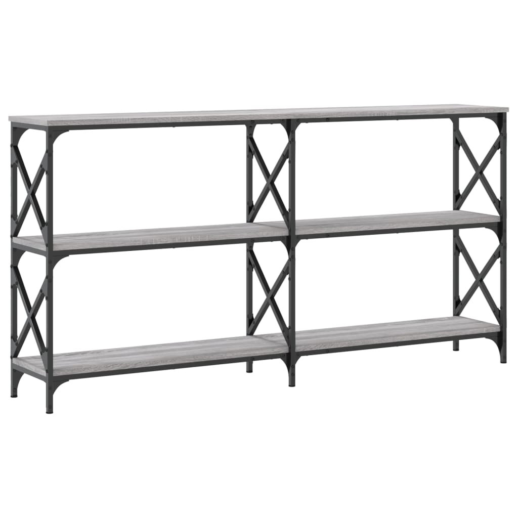 vidaXL Mesa consola madera de ingeniería gris Sonoma 156x28x80,5 cm