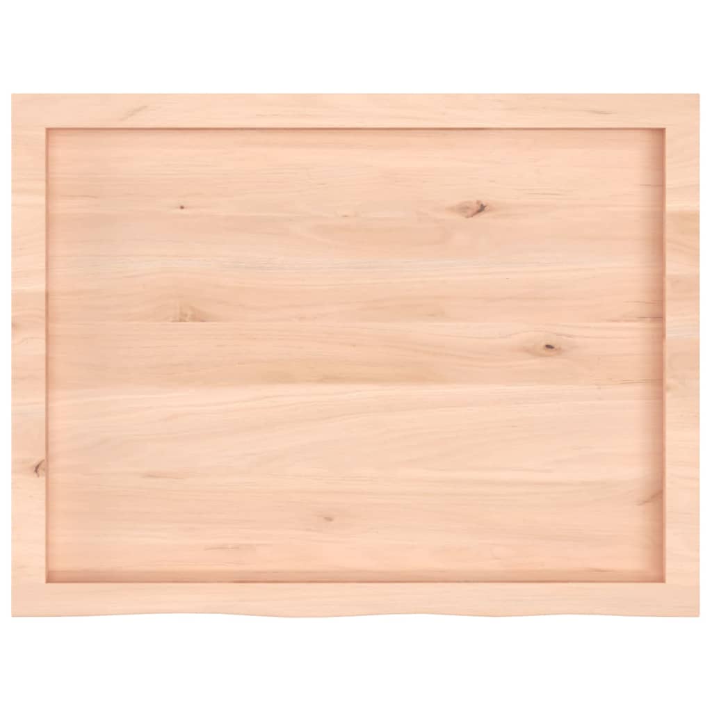 vidaXL Encimera de baño madera maciza sin tratar 80x60x(2-6) cm