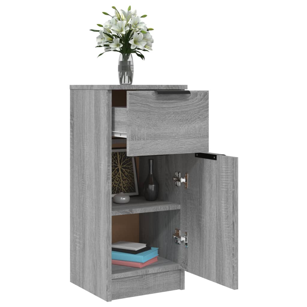 vidaXL Aparador de madera contrachapada gris Sonoma 30x30x70 cm