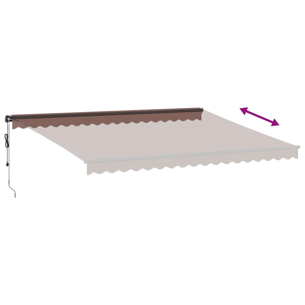 vidaXL Toldo retráctil automático marrón 450x300 cm