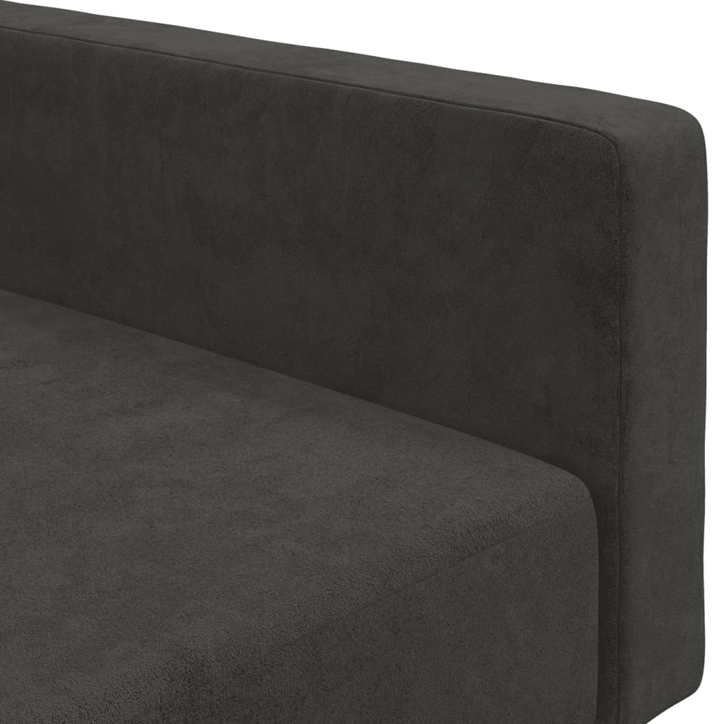 vidaXL Sofá cama de 2 plazas terciopelo gris oscuro