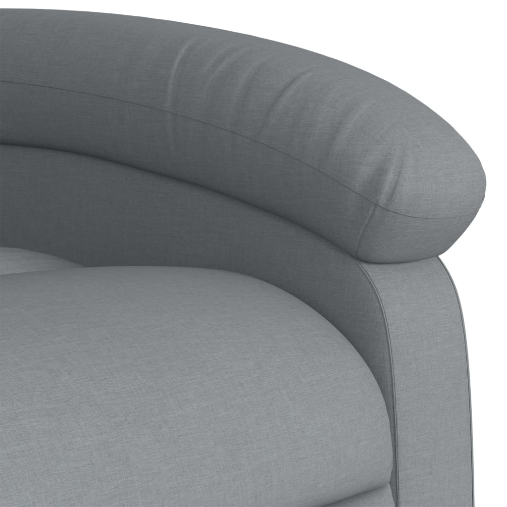 vidaXL Sillón reclinable de tela gris claro