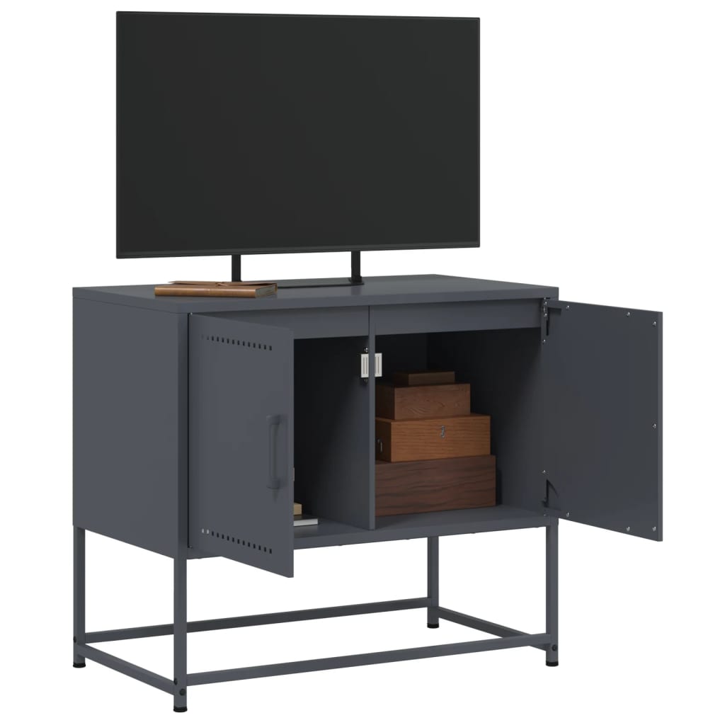 vidaXL Mueble para TV de acero gris antracita 68,5x39x60,5 cm