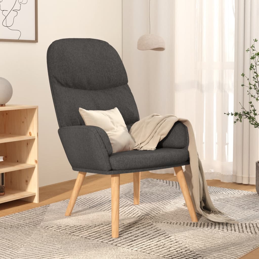 vidaXL Sillón de relax de tela gris oscuro