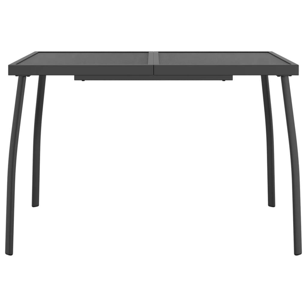 vidaXL Juego de comedor de jardín 7 pzas malla metálica gris antracita