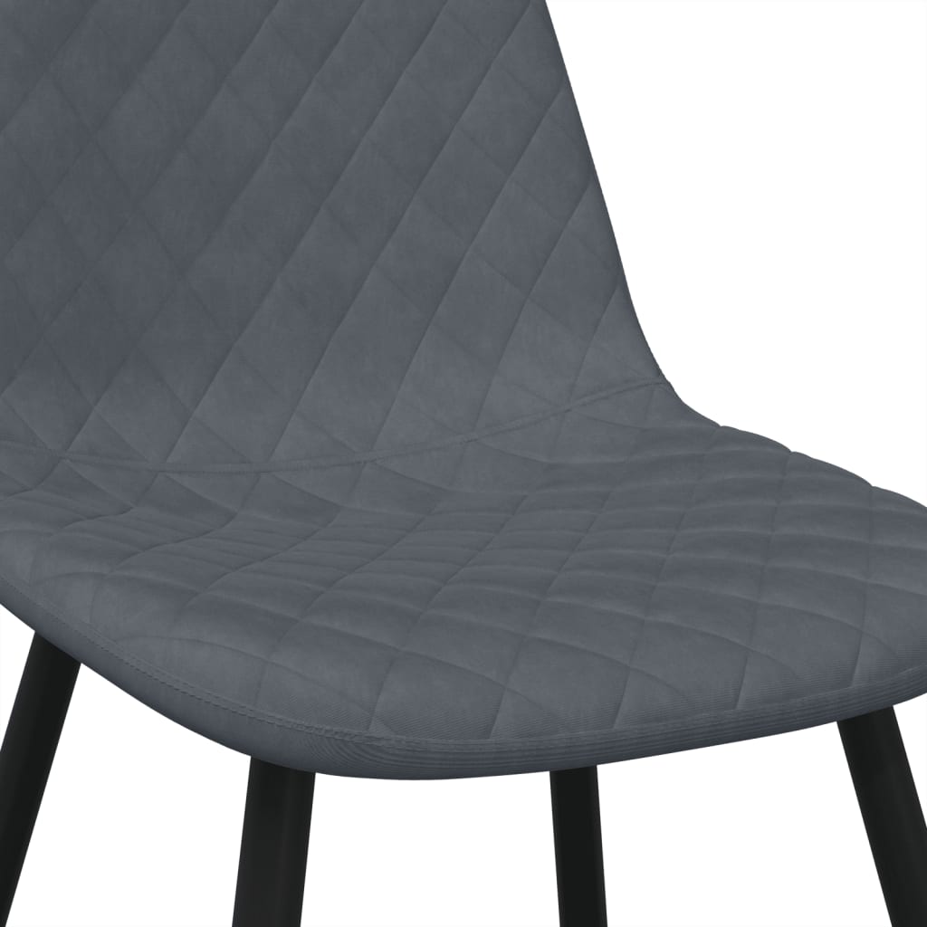 vidaXL Sillas de comedor 4 unidades terciopelo gris oscuro