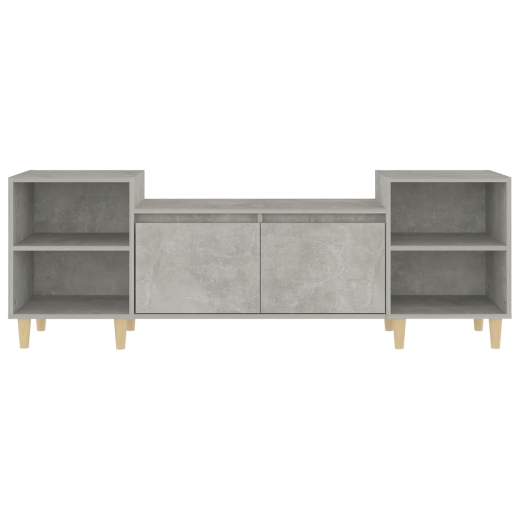 vidaXL Mueble para TV madera contrachapada gris hormigón 160x35x55 cm