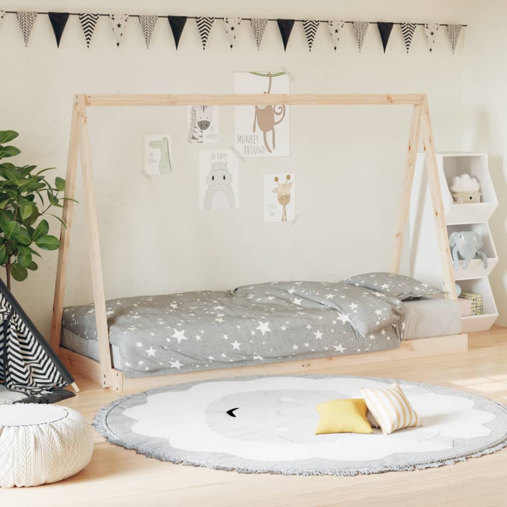 vidaXL Estructura de cama para niños madera maciza de pino 80x200 cm