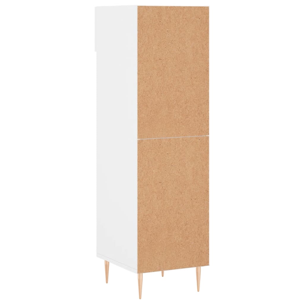 vidaXL Mueble zapatero madera contrachapada blanco brillo 30x35x105 cm