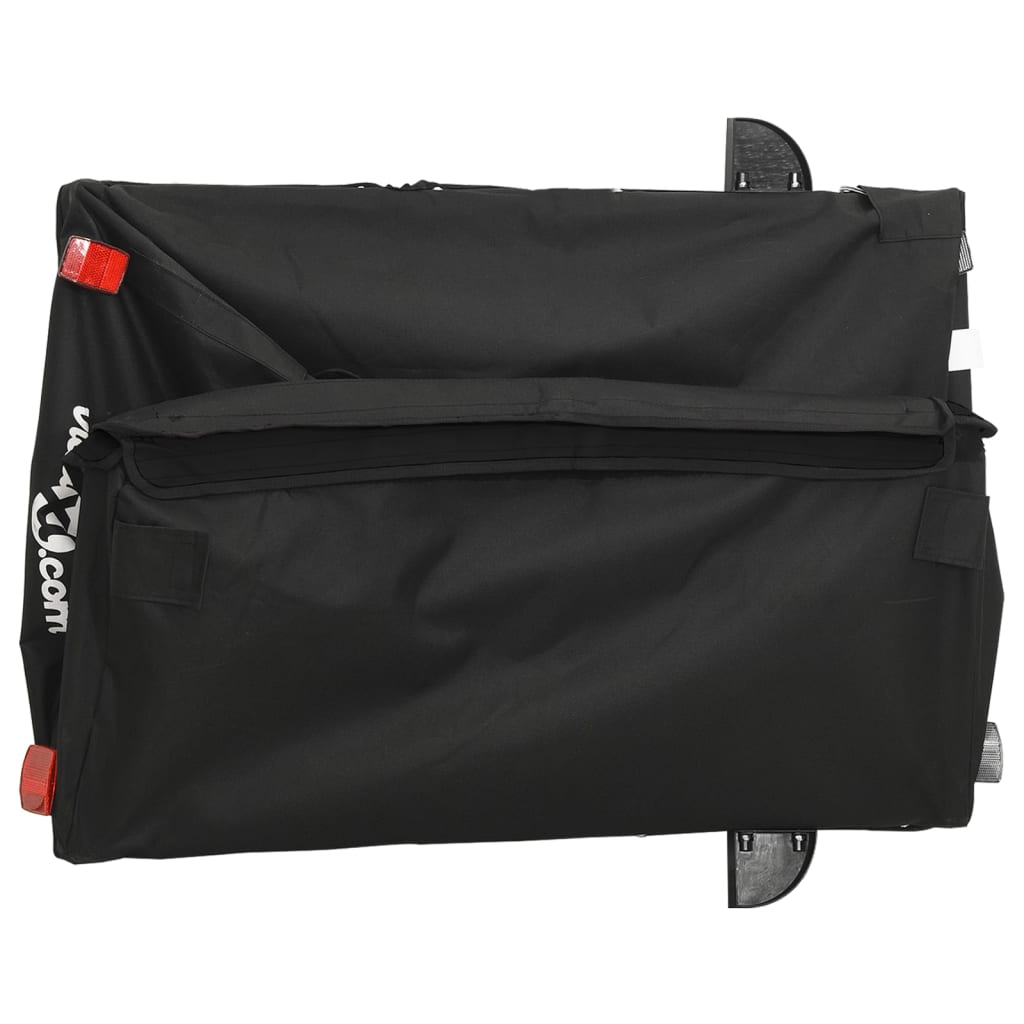 vidaXL Remolque para bicicleta hierro negro 45 kg