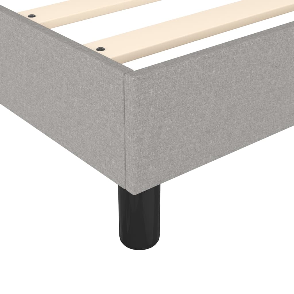 vidaXL Cama box spring con colchón tela gris claro 180x200 cm