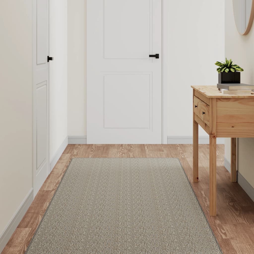 vidaXL Alfombra de pasillo con aspecto de sisal gris taupe 80x150 cm