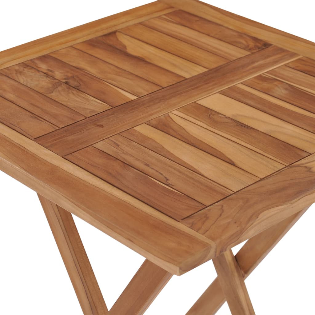 vidaXL Mesa plegable de jardín madera maciza de teca 60x60x75 cm