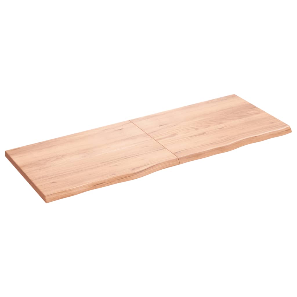 vidaXL Estante pared madera roble tratada marrón claro 160x60x(2-4) cm