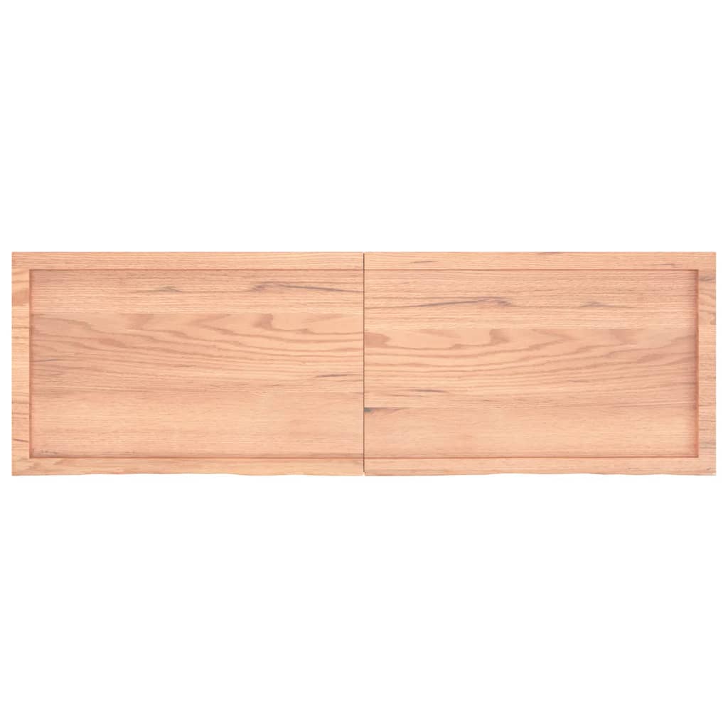vidaXL Estante pared madera roble tratada marrón claro 160x50x(2-4) cm