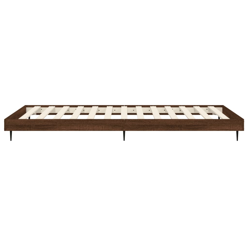 vidaXL Estructura de cama sin colchón madera marrón roble 90x190 cm