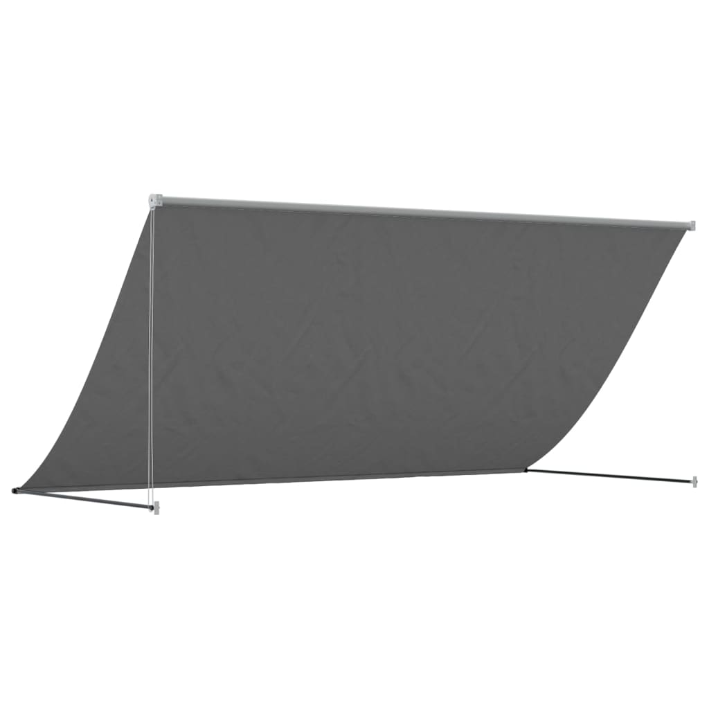 vidaXL Toldo retráctil de tela y acero gris antracita 300x150 cm