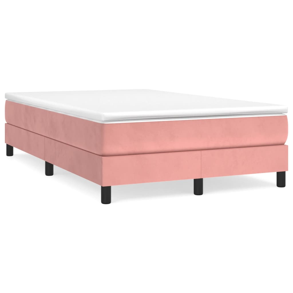 vidaXL Estructura de cama de terciopelo rosa 120x200 cm