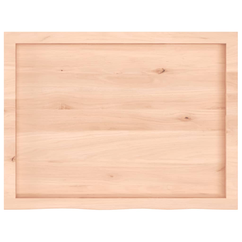 vidaXL Tablero de mesa madera maciza roble sin tratar 80x60x(2-6) cm