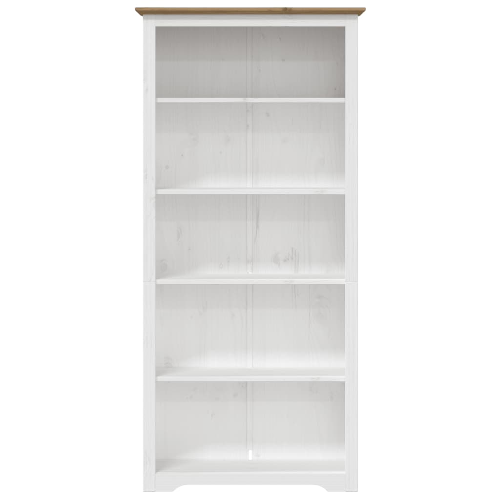 vidaXL Librería BODO 5 estantes madera maciza pino marrón 82x40x173 cm