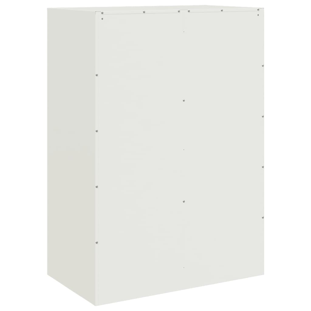 vidaXL Aparador de acero blanco 67x39x95 cm