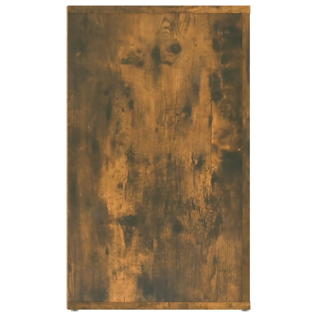 vidaXL Mesita de noche madera contrachapada roble ahumado 50x36x60 cm