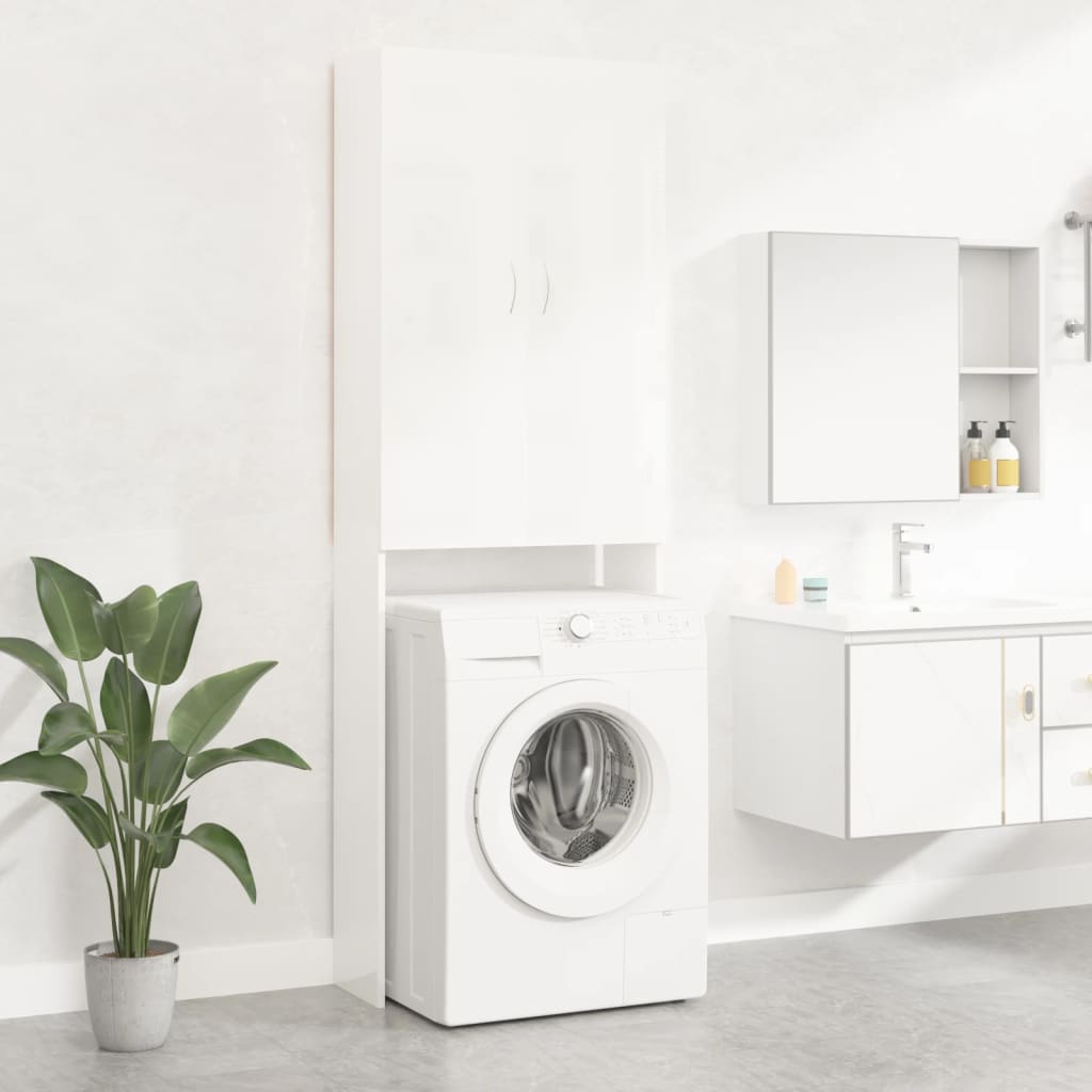 vidaXL Conjunto de armario para lavadora aglomerado blanco brillante -  VX3055642 - Epto