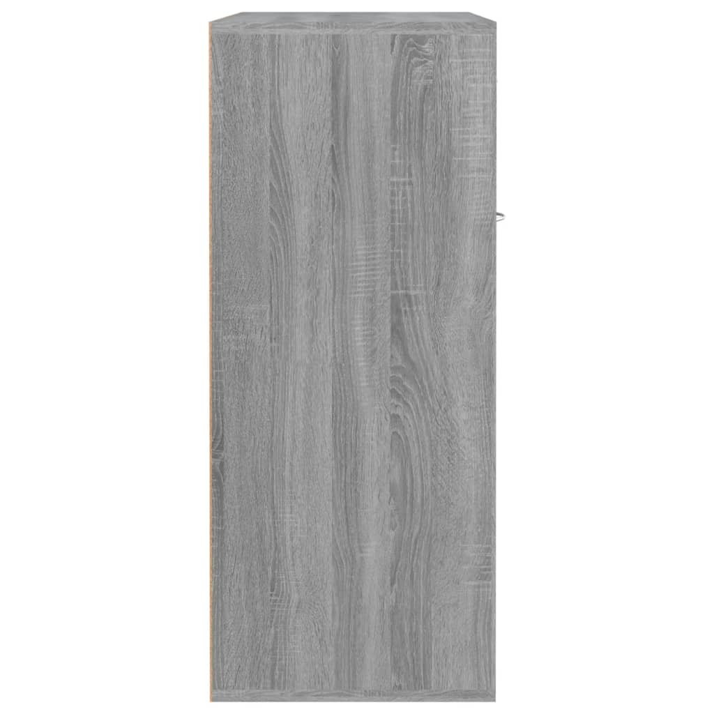 vidaXL Mueble zapatero de madera contrachapada gris Sonoma 60x35x84 cm