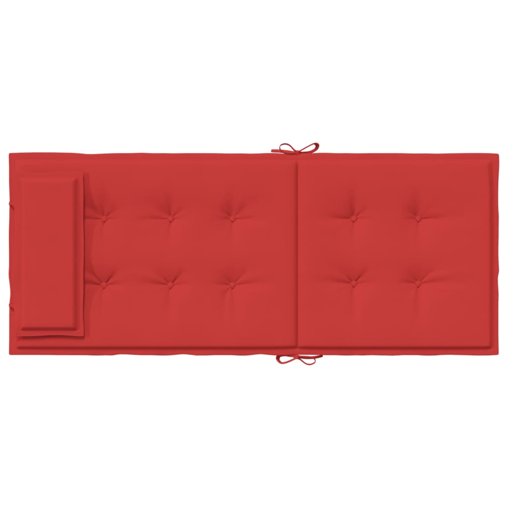 vidaXL Cojines de silla con respaldo alto 4 uds tela Oxford rojo