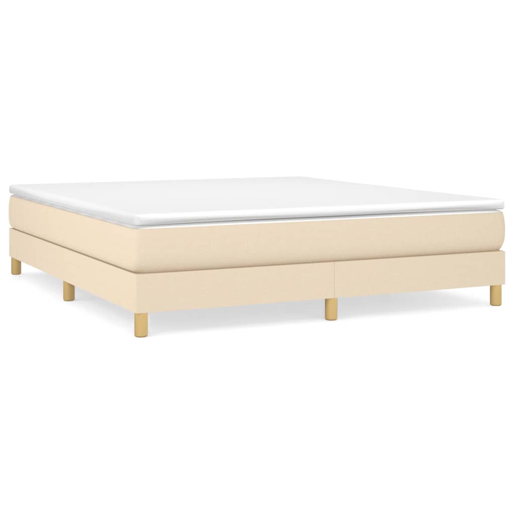 vidaXL Estructura de cama tela color crema 180x200 cm