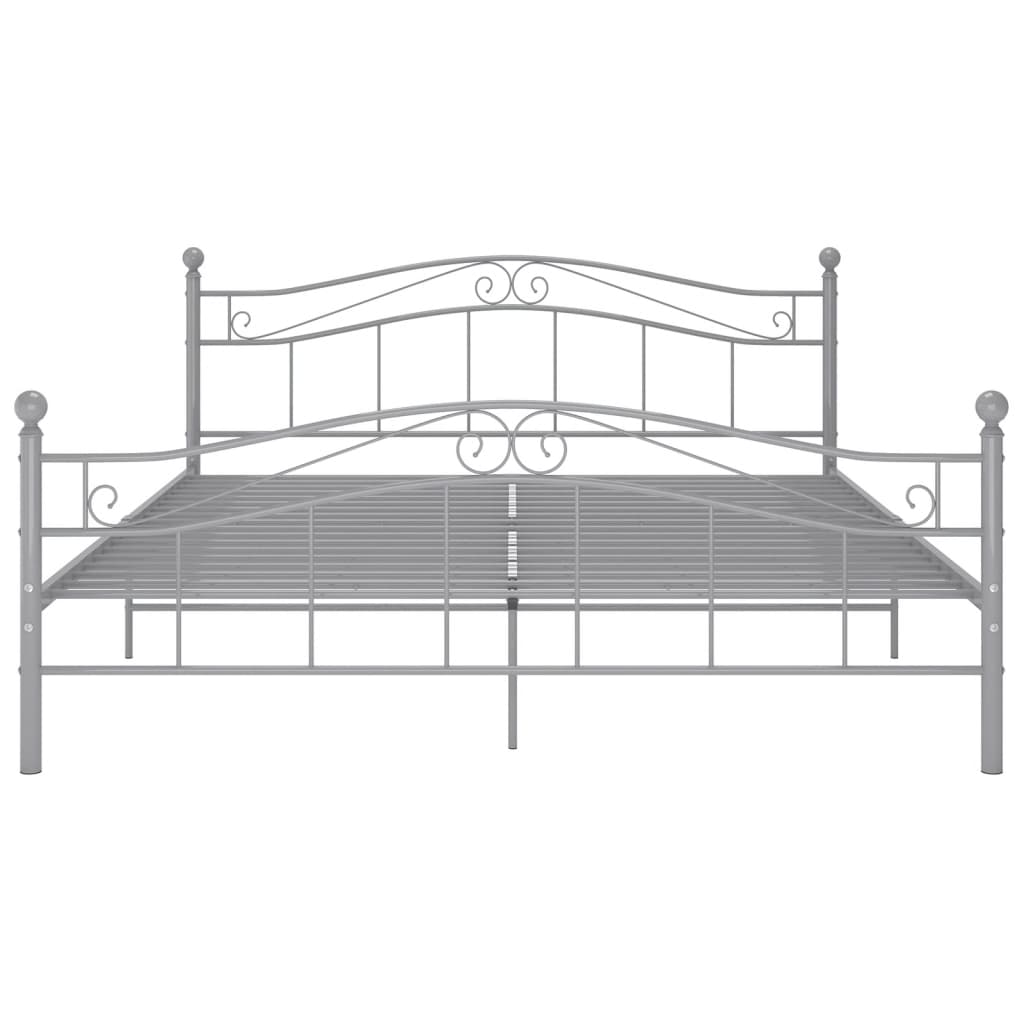 vidaXL Estructura de cama sin colchón metal gris 140x200 cm