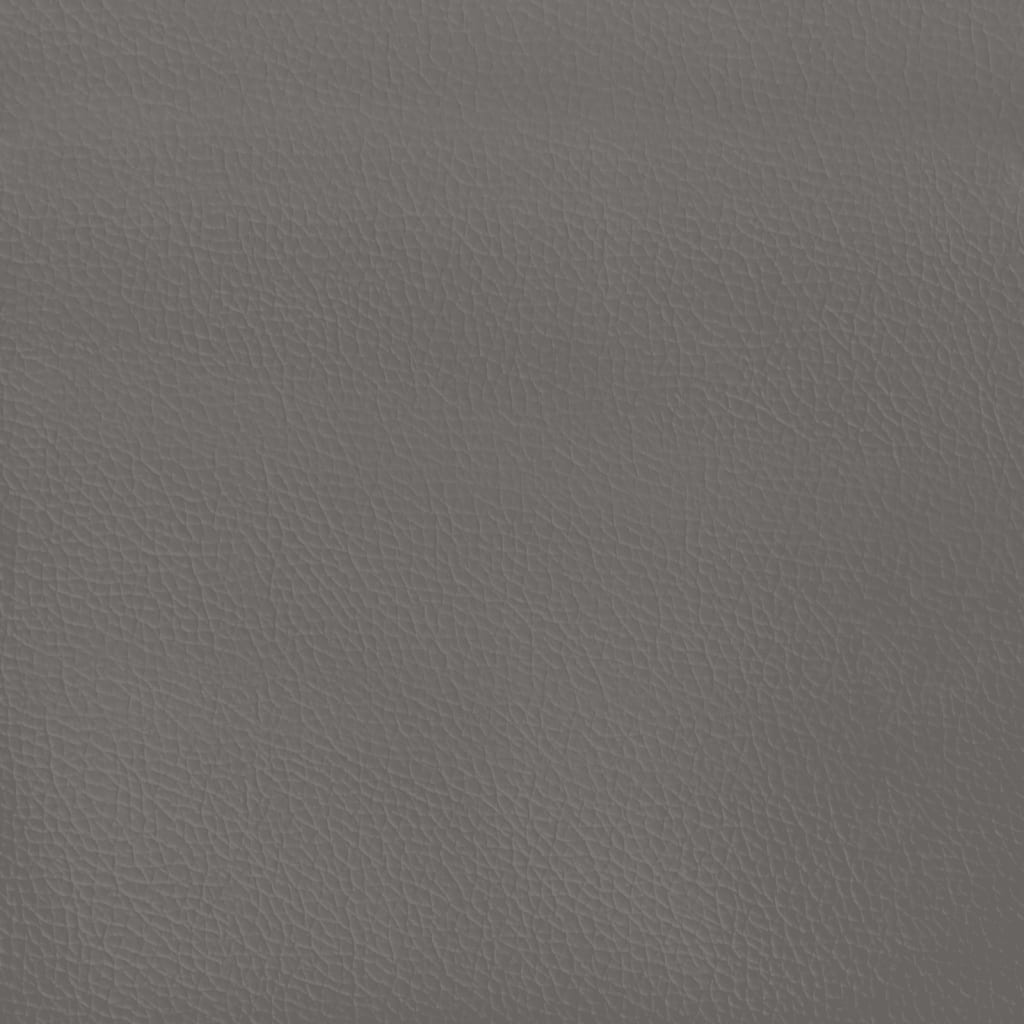 vidaXL Cabecero de cuero sintético gris 203x16x78/88 cm